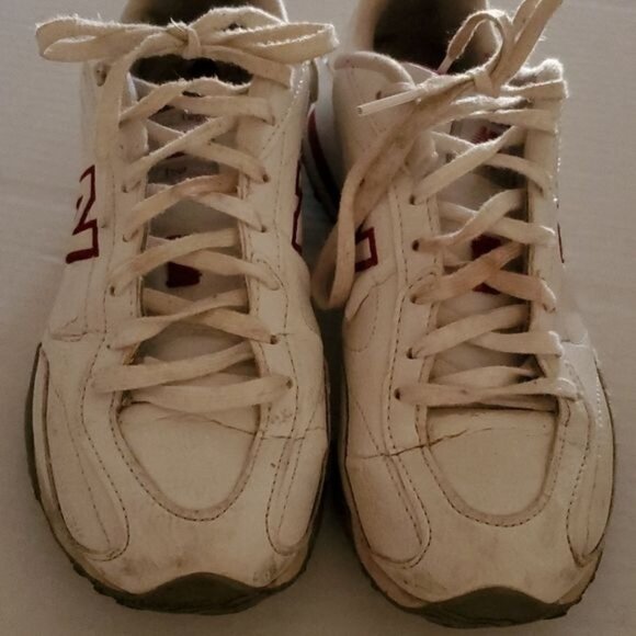 New Balance Sneakers Shoes LEATHER 442 White Red Women's WOMAN'S Size 7 - Picture 8 of 11